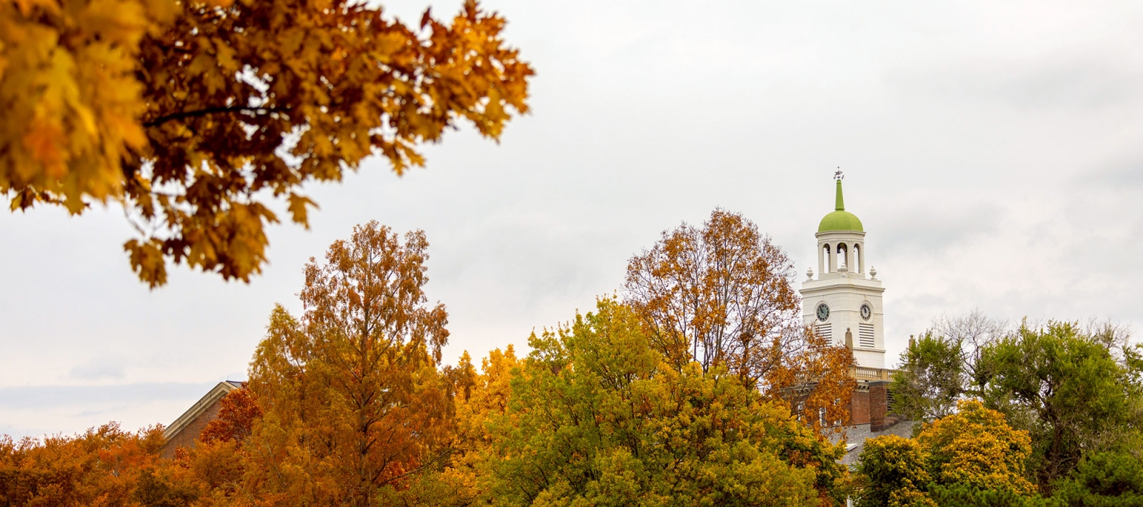 Rockwell Hall with Fall foliage